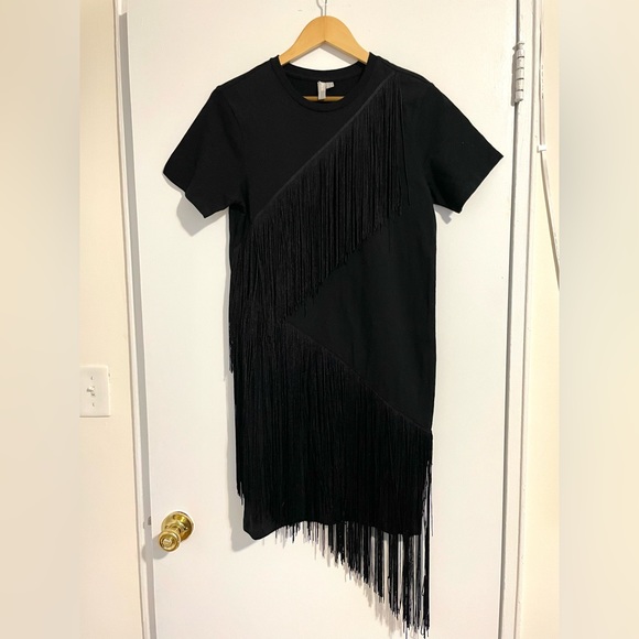 ASOS Mini T-Shirt Dress With Fringe Detail - Picture 5 of 9